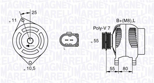 MAGNETI MARELLI Ģenerators 063533250530